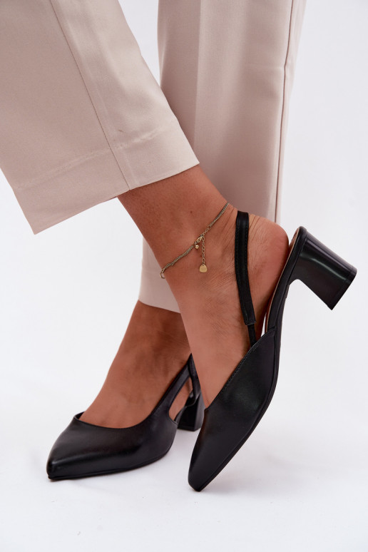 Dámske sandále s podpätkami Sergio Leone SK472 čierna