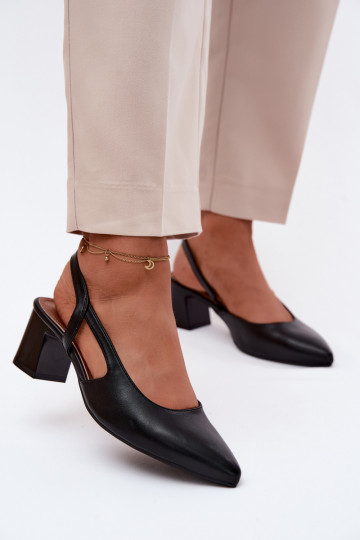 Dámske sandále s podpätkami Sergio Leone SK472 čierna 2