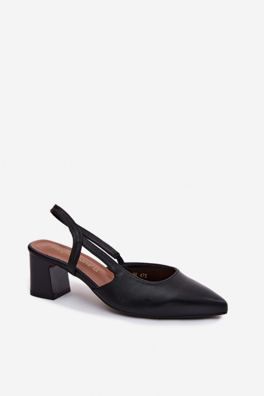 Dámske sandále s podpätkami Sergio Leone SK472 čierna