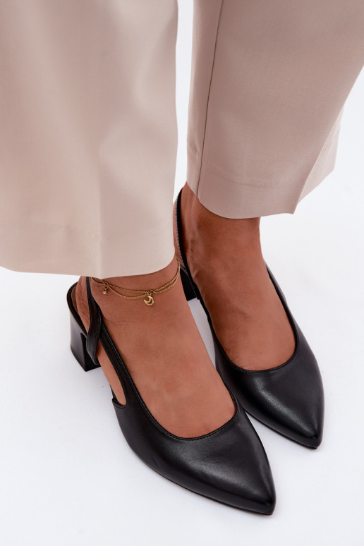 Dámske sandále s podpätkami Sergio Leone SK472 čierna