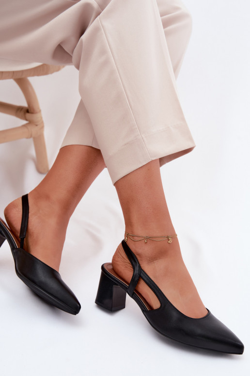 Dámske sandále s podpätkami Sergio Leone SK472 čierna