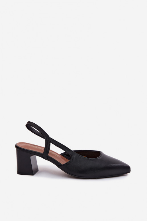 Dámske sandále s podpätkami Sergio Leone SK472 čierna