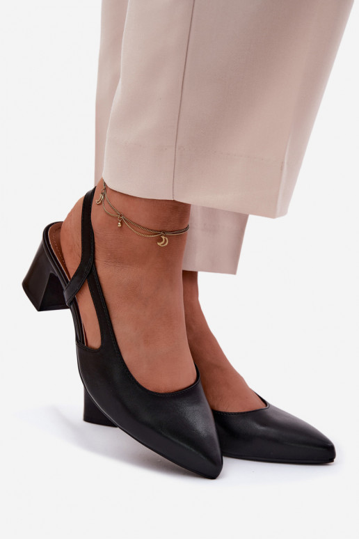 Dámske sandále s podpätkami Sergio Leone SK472 čierna