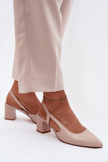 Dámske sandále s podpätkami Sergio Leone SK472 KremoIny Ružová 2