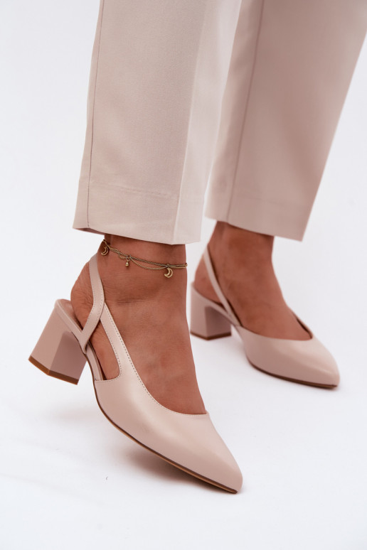 Dámske sandále s podpätkami Sergio Leone SK472 KremoIny Ružová