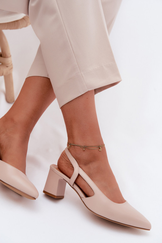 Dámske sandále s podpätkami Sergio Leone SK472 KremoIny Ružová