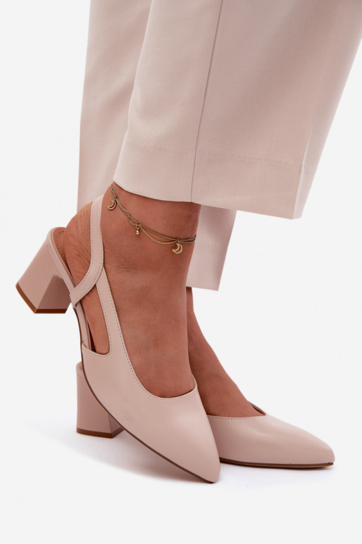 Dámske sandále s podpätkami Sergio Leone SK472 KremoIny Ružová