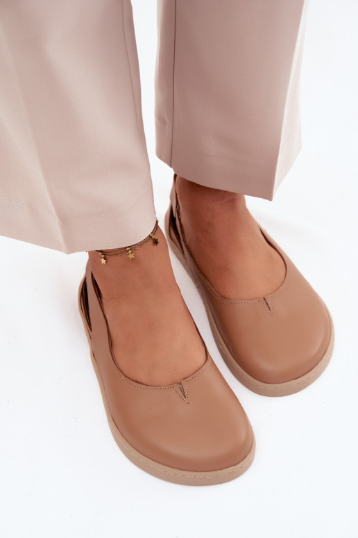 Barefoot baleríny Zazoo 10217 v kapučínovej farbe