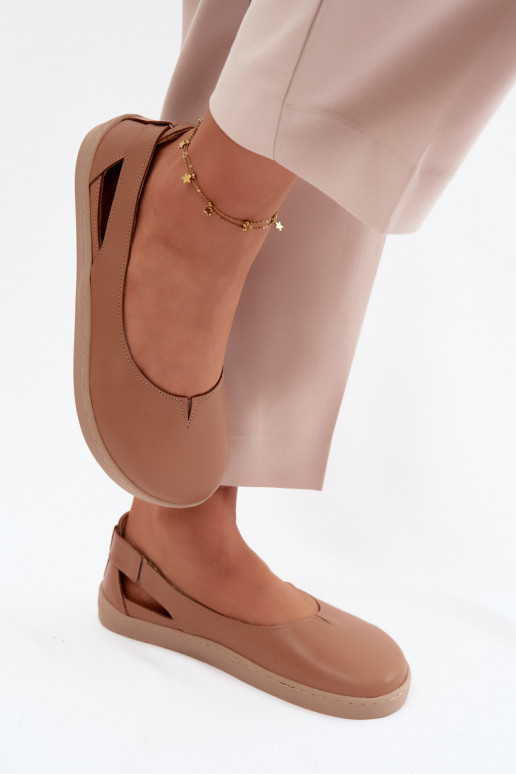 Balerínky Barefoot Zazoo 10217 farba cappuccino