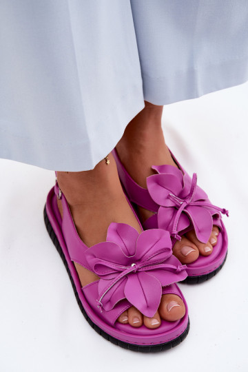 Dámske sandále Dámske S Ornatem s kvetmiem Vinceza 66917 Ružová