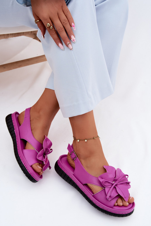 Dámske sandále Dámske S Ornatem s kvetmiem Vinceza 66917 Ružová