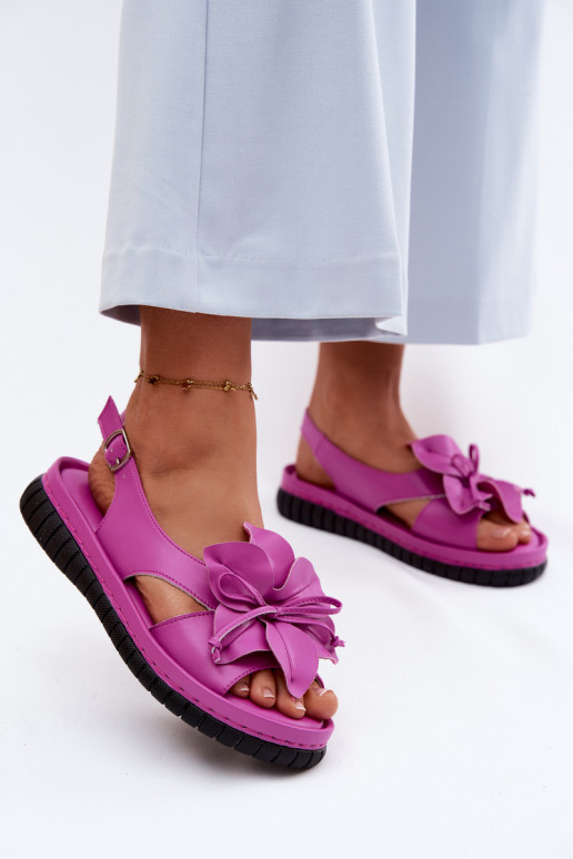 Dámske sandále Dámske S Ornatem s kvetmiem Vinceza 66917 Ružová