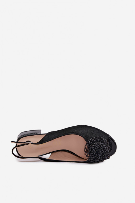 Dámske sandále Dámske Zapnuté Klocku s ozdobami D&A CR61-3030 čierna