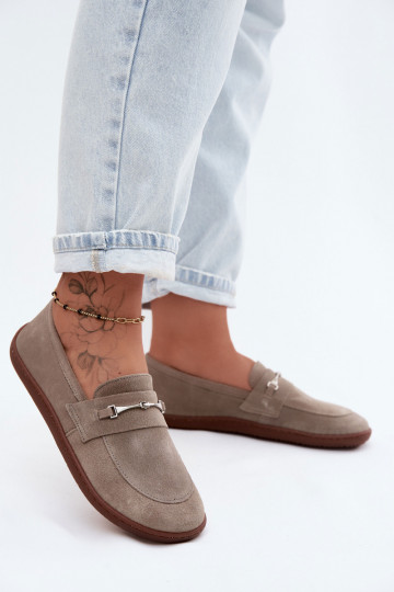 Mokasíny Barefoot zo semišu Zazoo 322 farba cappuccino