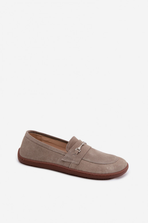 Kapučínové zamatové mokasíny Barefoot Zazoo 322