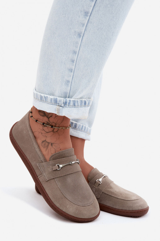 Mokasíny Barefoot zo semišu Zazoo 322 farba cappuccino