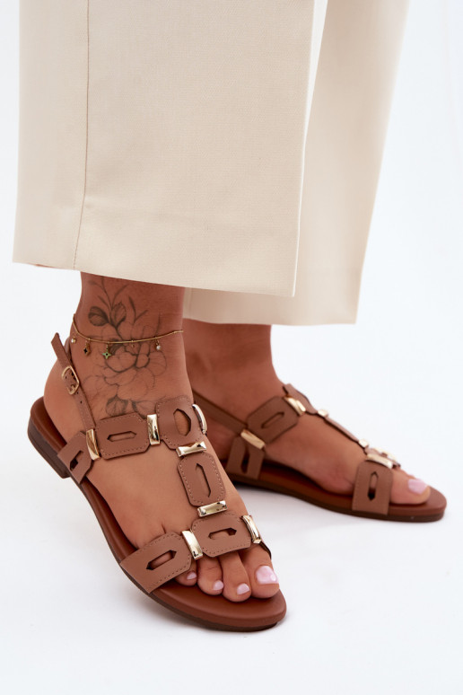 Sandále pre ženy S.Barski PL61-0903 Hnedá farba