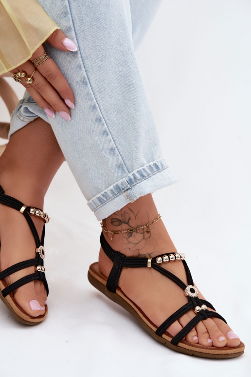 Sandále pre ženy S pruhmi čierna Zelda