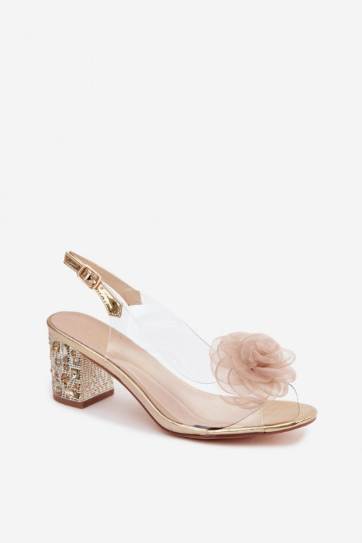 sandále Perregimi s podpätkami so svietiacimi otvormi SiateczkoIna Ružováa D&A MR61-9011 zlatej farby
