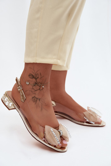 Perregimi sandále so svietiacimi otvormi I SiateczkoIną Poklona D&A MR61-9004 zlatej farby