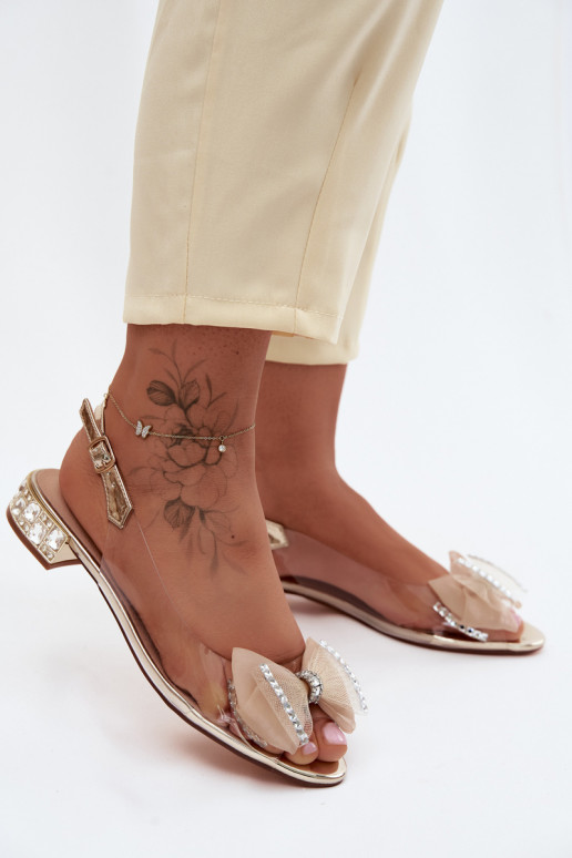 Perregimi sandále so svietiacimi otvormi I SiateczkoIną Poklona D&A MR61-9004 zlatej farby