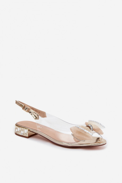 Perregimi sandále so svietiacimi otvormi I SiateczkoIną Poklona D&A MR61-9004 zlatej farby