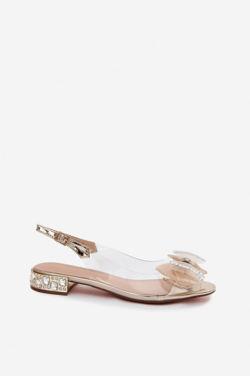 Perregimi sandále so svietiacimi otvormi I SiateczkoIną Poklona D&A MR61-9004 zlatej farby