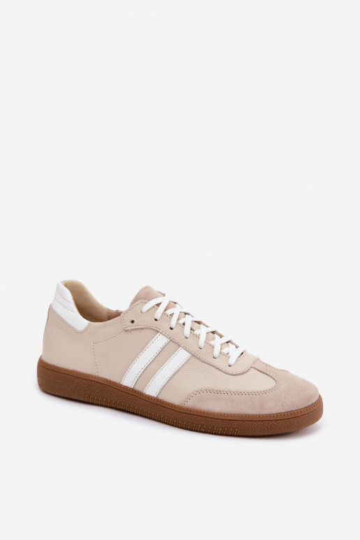 Zazoo N1068 Kožené Nízka Tenisky model obuvi Dámske béžová