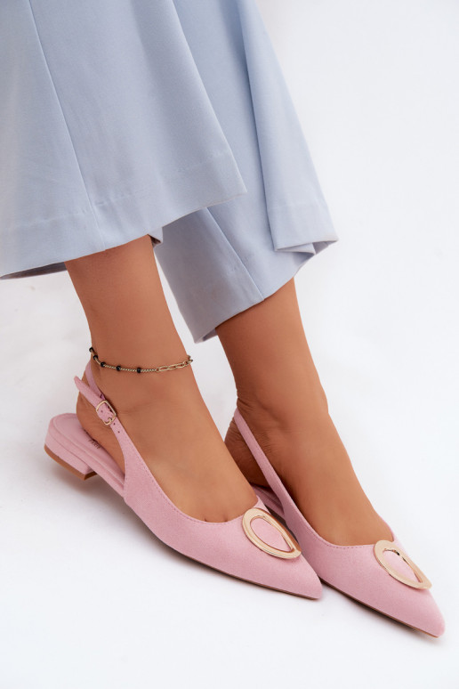 Dámske sandále so širokými podpätkami s ozdobami Ružová Sparkle