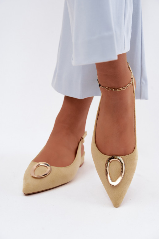 Dámske sandále so širokými podpätkami s ozdobami žltá Sparkle