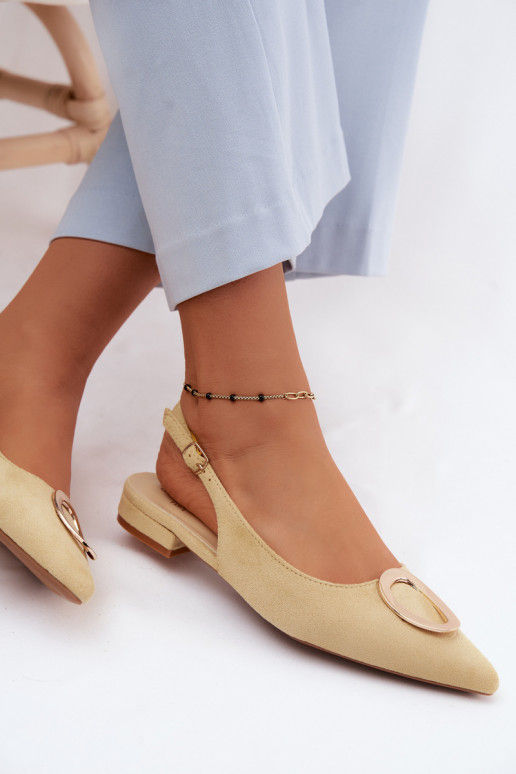 Dámske sandále so širokými podpätkami s ozdobami žltá Sparkle