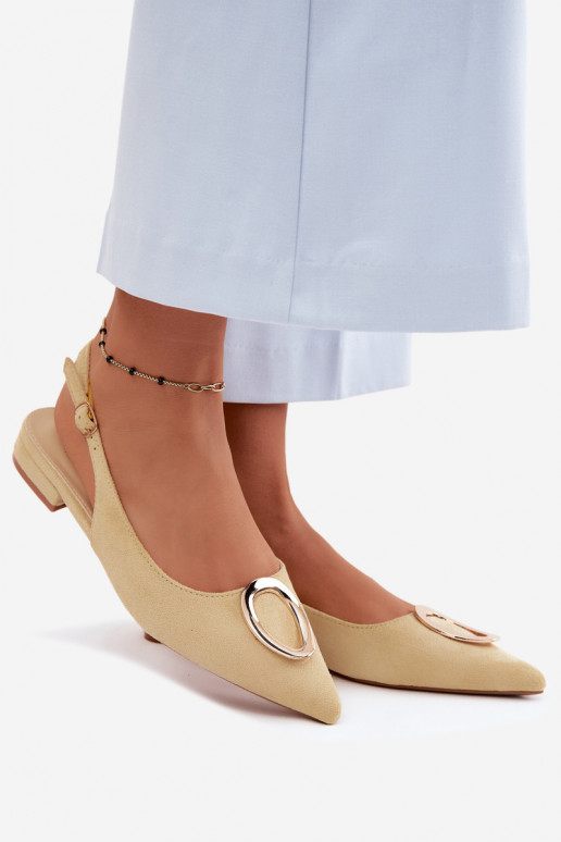 Dámske sandále so širokými podpätkami s ozdobami žltá Sparkle