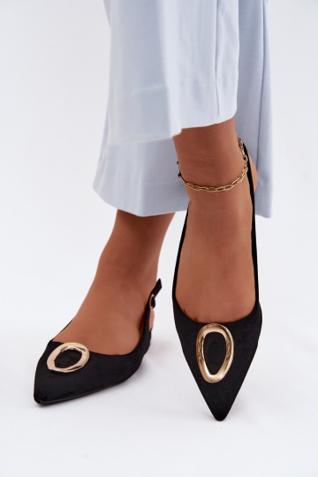 Dámske sandále so širokými podpätkami s ozdobami čierna Sparkle 2