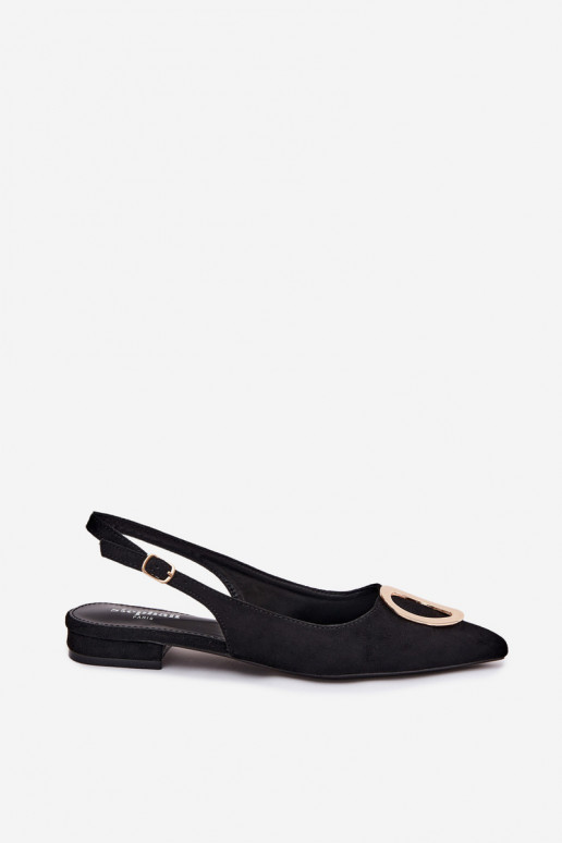 Dámske sandále so širokými podpätkami s ozdobami čierna Sparkle