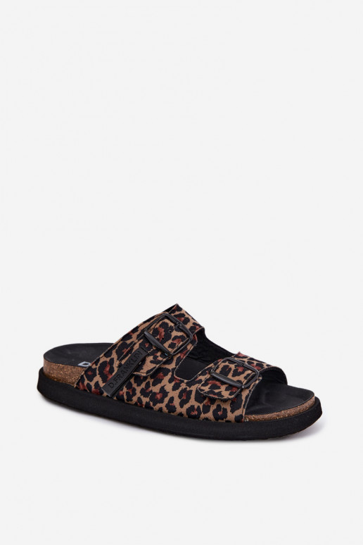 D.Franklin DFSH407011 dámske šľapky s platformou a leopardím vzorom