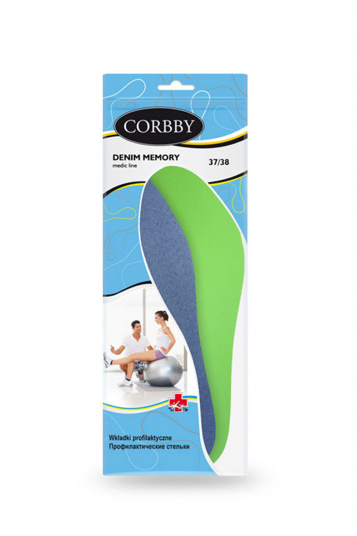 Corbby DENIM MEMORY Vložky z pamięcią kształtu stopy