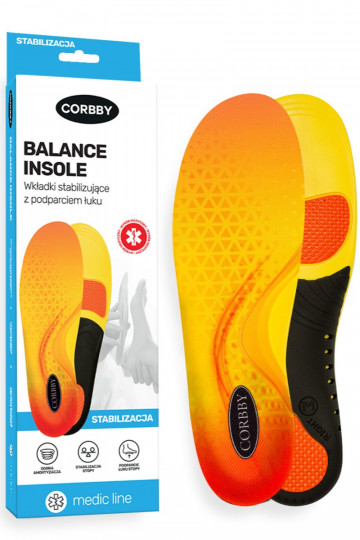 CORBBY BALANCE INSOLE stabilizačné vložky s podporou klenby