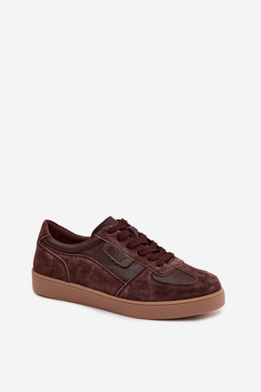 Semišové dámske sneakers Vinceza 7933 v čokoládovej farbe