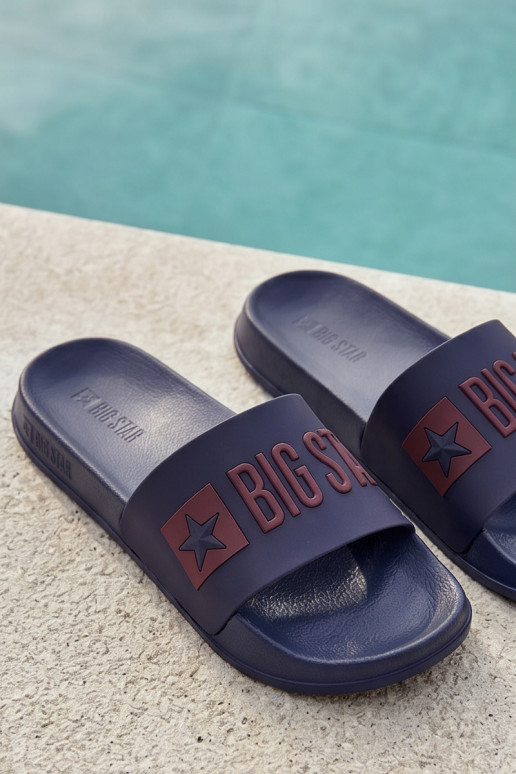 Tmavo modré pánske šľapky "Big Star SS174361"