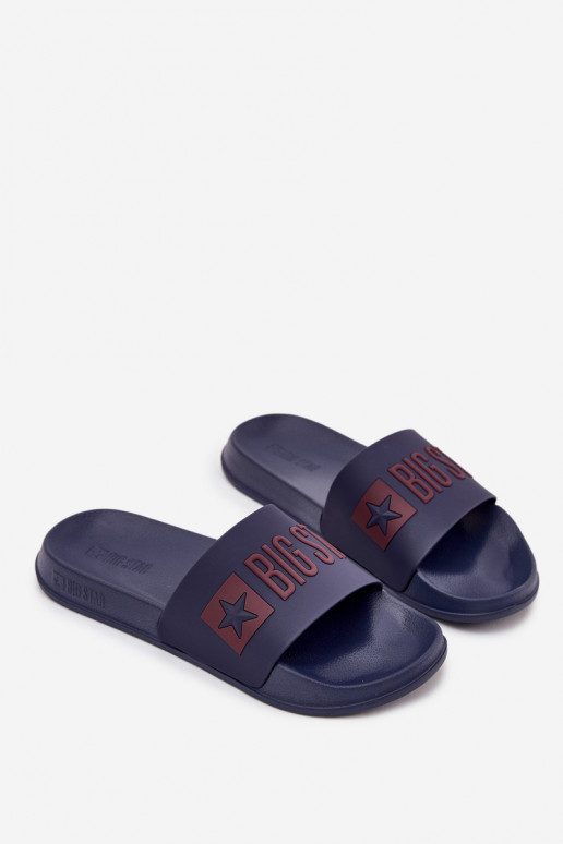 Tmavo modré pánske šľapky "Big Star SS174361"