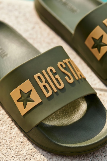 Zelené pánske šľapky "Big Star SS174360" 2