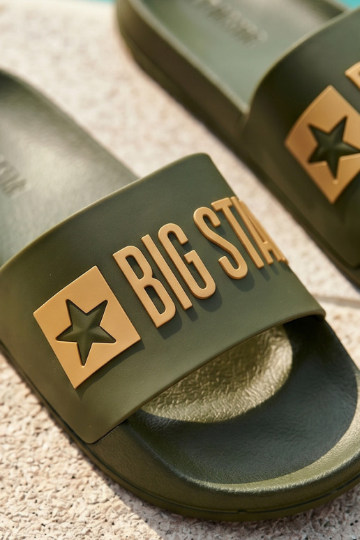 Zelené pánske šľapky "Big Star SS174360"