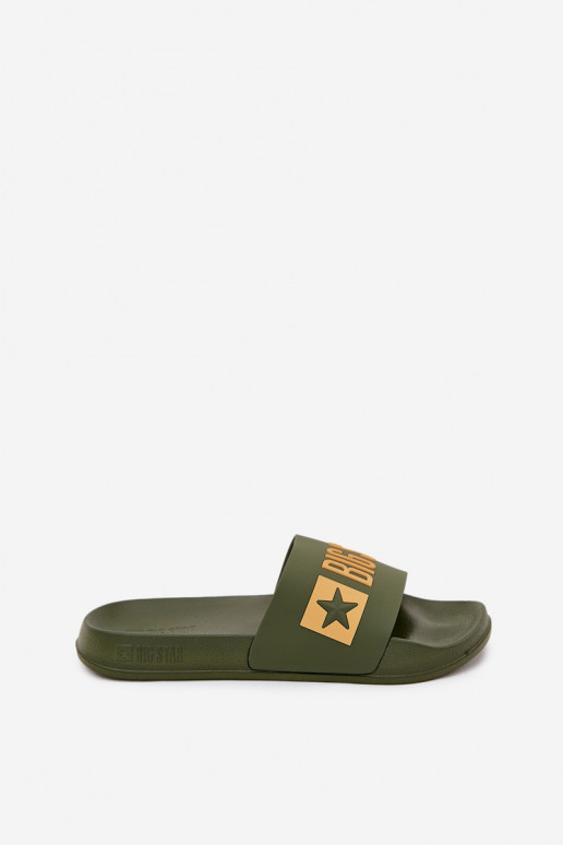 Zelené pánske šľapky "Big Star SS174360"