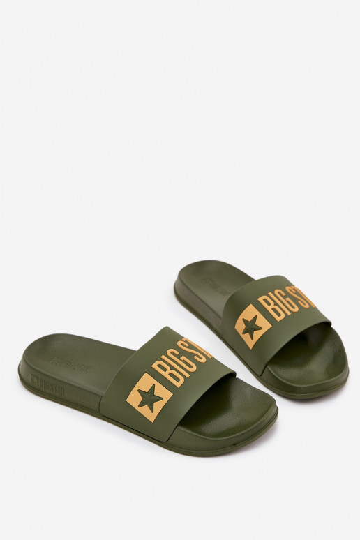 Zelené pánske šľapky "Big Star SS174360"
