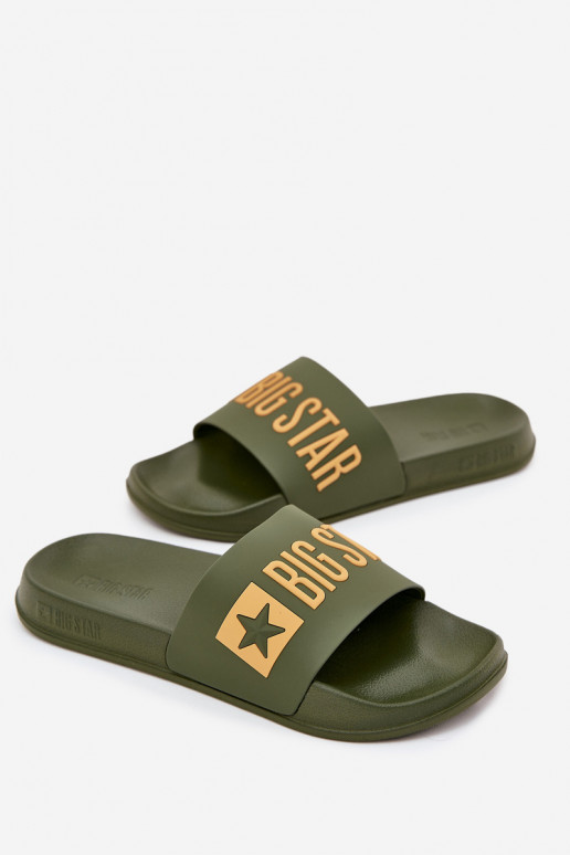Zelené pánske šľapky "Big Star SS174360"