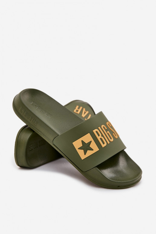 Zelené pánske šľapky "Big Star SS174360"