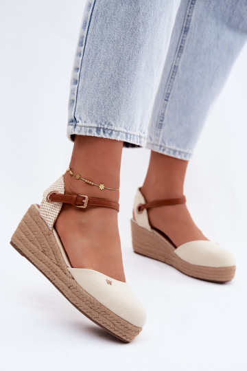 Pieskové espadrilky s platformou 2