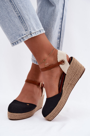 Čierne espadrilky s platformou 2
