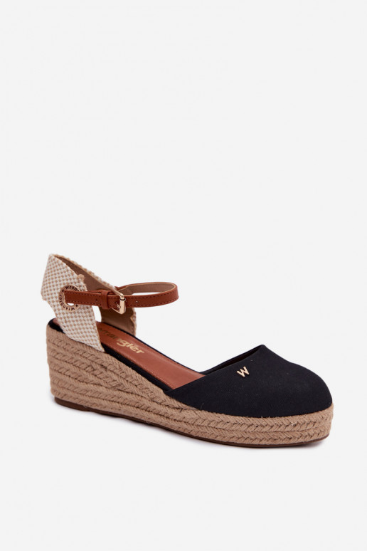 Čierne espadrilky s platformou