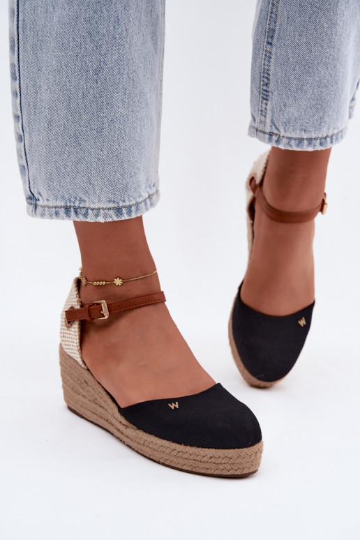 Čierne espadrilky s platformou
